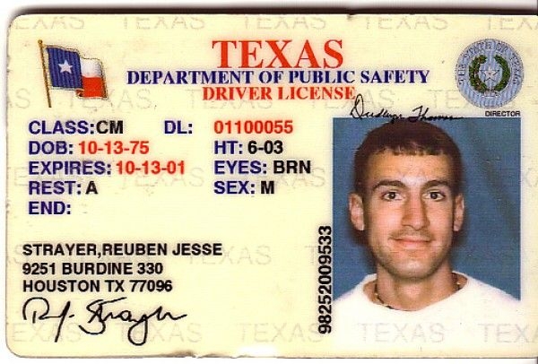 texas drivers license font